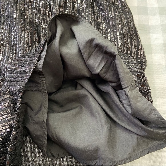 BB Dakota sequins shortall  black jumpsuit shorts onepiece V neck dark Academia - Picture 8 of 16